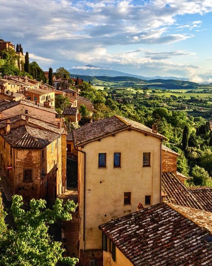 Medieval hilltop town of Montepulciano in Tuscany, Italy