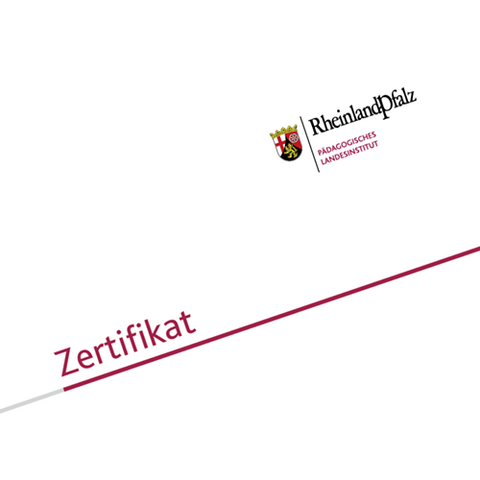 Vorlage Zertifikat mit Logo des PL