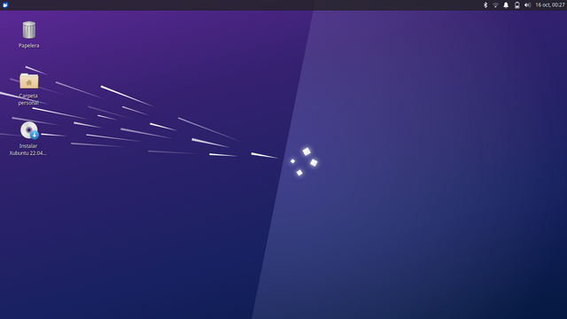 Captura de pantalla de Xubuntu en LiveCD