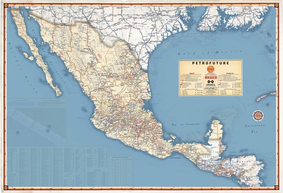 Petrofuture Mexico map

66m sea level rise added to a 1956 Shell Oil map of Central America