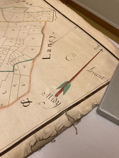 1744 map from the Geneva state archive