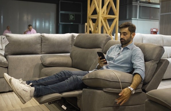 Sofá 3 plazas relax eléctrico, reclinable, USB – Tirol