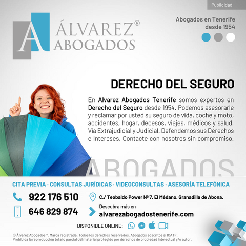 Derecho del Seguro. Alvarez Abogados Tenerife.