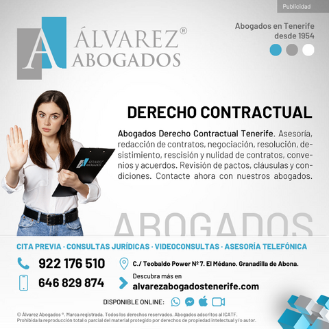 Derecho Contractual. Abogados Derecho Contractual Tenerife. Alvarez Abogados Tenerife.