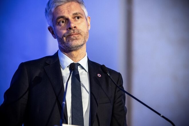 Laurent Wauquiez à paris en février 2022. © Photo Sébastien Calvet / Mediapart