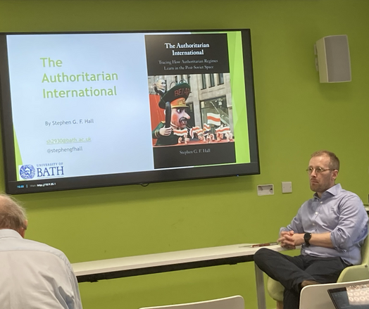 Stephen Hall presenting