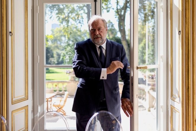 Éric Dupond-Moretti à l’hôtel de Matignon le 8 septembre 2023. © Photo Raphaël Lafargue / Abaca