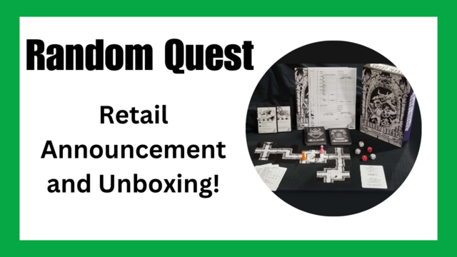random quest retail announcment and unboxing! image of random quest and it's contents spread out 