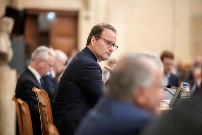 Sylvain Maillard lors de la réunion de groupe de la majoritaire présidentielle à l'assemblée nationale le 26 septembre 2023. © Photo Eliot Blondet / Abaca