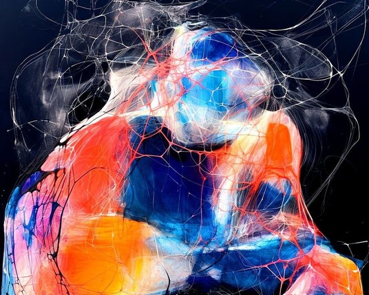 beautiful painting, abstract, detailed, shadows, baseball player