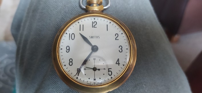 A smiths pocket watch from 1962. 