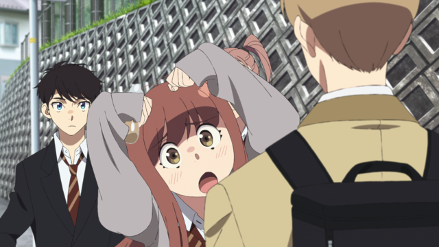 Alice freaking out because Satsuki talked to her from the anime series Overtake! Episode 4.