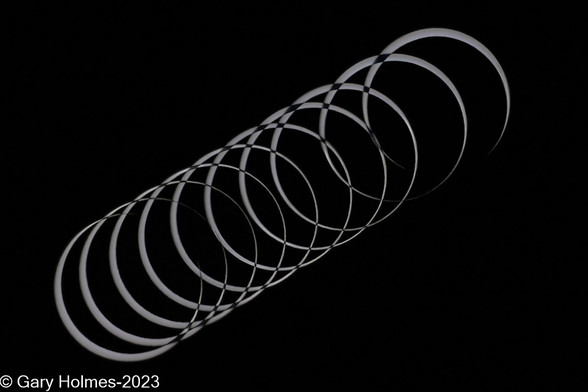 This is a composite of 10 separate photos I took as the 14Oct2023 solar eclipse neared totality and for a few minutes afterward. 