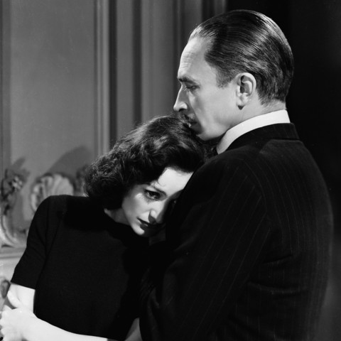 A Woman's Face, 1941; Joan Crawford (Anna Holm) & Conrad Veidt (Torsten Barring)