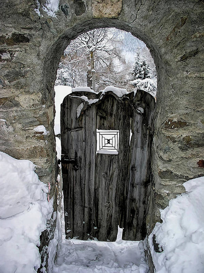 Do you love this charming Switzerland Engadine Guarda gate in winter surrounded by snow available here:

https://pixels.com/featured/engadine-guarda-norma-brandsberg.html
