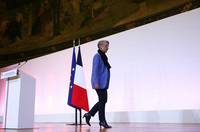 Élisabeth Borne, le 26 octobre 2023, à la Sorbonne © Thomas Samson / POOL / AFP