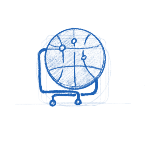 IP Lookup app icon sketch made in Procreate.