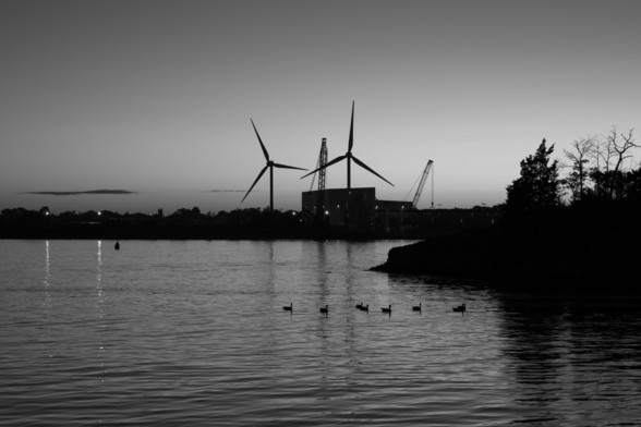 Black and While sunset