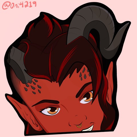 Karlach from baldurs gate 3 sticker design