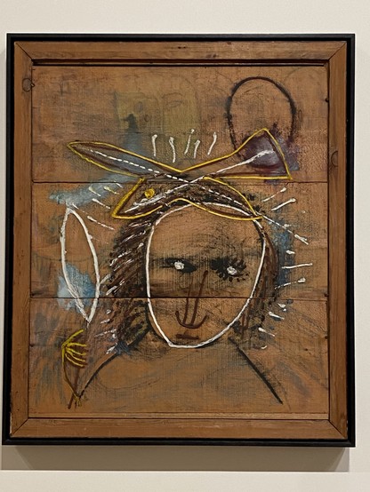 Painting abstract face 