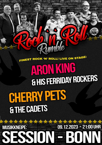 Concert announcement for Aron King and his Ferriday Rockers