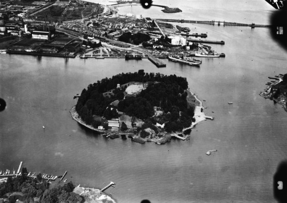 Sompasaari 1937. Ilmakuva.