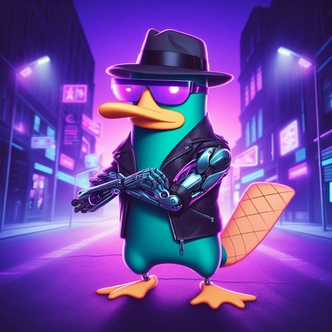 cyberpunk platypus