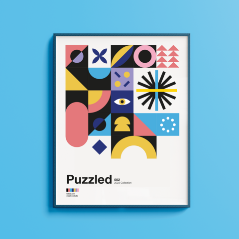Puzzled Series is exactly what its name suggests, puzzling combinations of shapes and colors into mosaics.