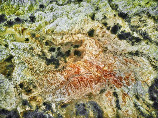 Red Earth and arid terrain in Heathcote Victoria Australia 