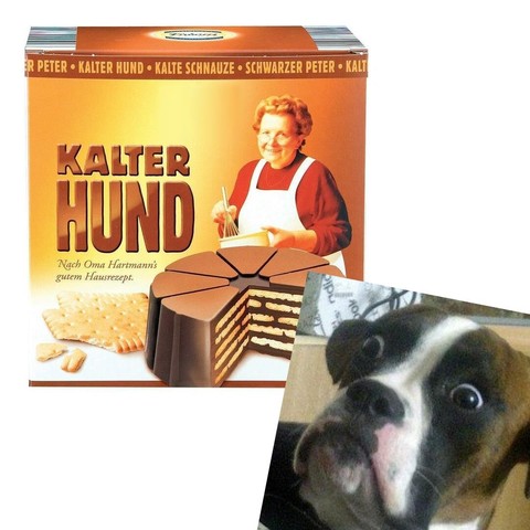 Leute, die sich über Fleischnamen auf Veggieprodukten aufregen: "Ist das Kuhmilch?" (zu Scheuermilch)
Wenn du Gummibären kaufst und merkst, das kein echtes Bärenfleisch drin ist: (Steinzeitmensch: confused bunga bunga)
Keine Ahnung… Fruchtfleisch oder so, LOL: (Wassermelone mit gephotoshoptem Fleisch oben drüber)
Kalter Hund (Hund, der erschreckt schaut)
Kinderwurst (Wurstpackung mit gephotoshoptem Kind dahinter)
Hey, ich hab dir einen Mettigel gemacht: Da ist kein echter Igel drin oder? Oder?