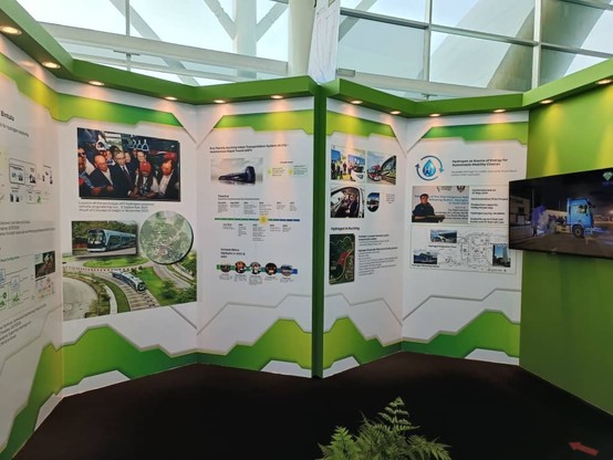 Sarawak Metro information panels at their booth.