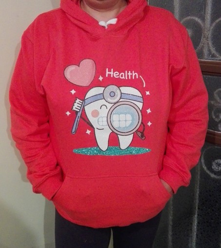 #Estampado de #sudadera para #Dentista... la sudadera para profesionales de la salud dental.