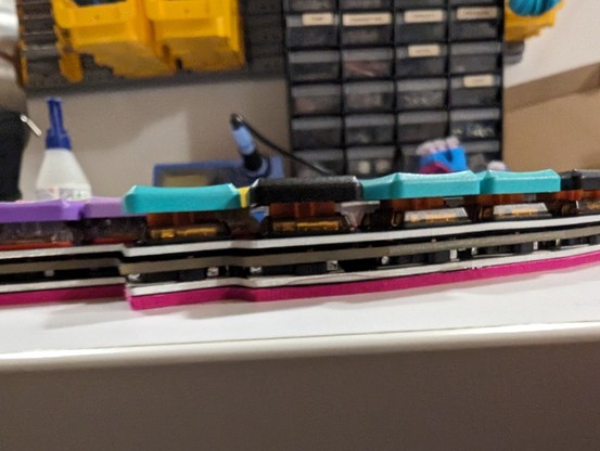 Side view of revxlp with foam rubber base.