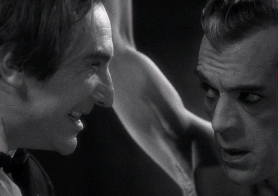 The Black Cat, 1934; Béla Lugosi (Dr. Vitus Werdegast) & Boris Karloff (Hjalmar Poelzig)