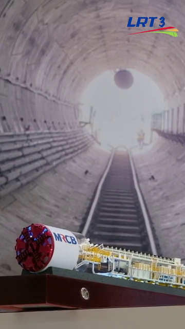 Model of tunnel boring machine used for LRT3.