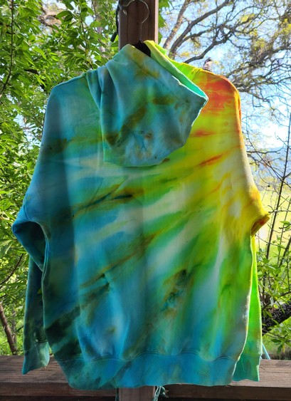 Back of the rainbow hoodie