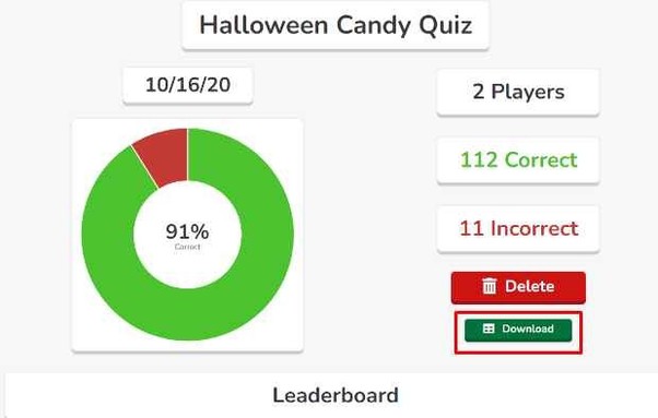 Downloading Game and Homework Reports in Blooket