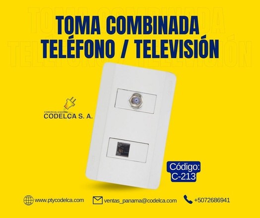 C-213 TOMA CONBINADA TELEFONO COAXIAL