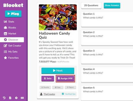 Downloading Game and Homework Reports in Blooket