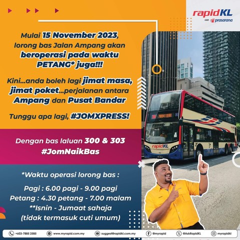 A poster in Malay by Rapid KL. / Image from the linked article.

The content of the poster is similar to the toot, just that it's written in Malay.