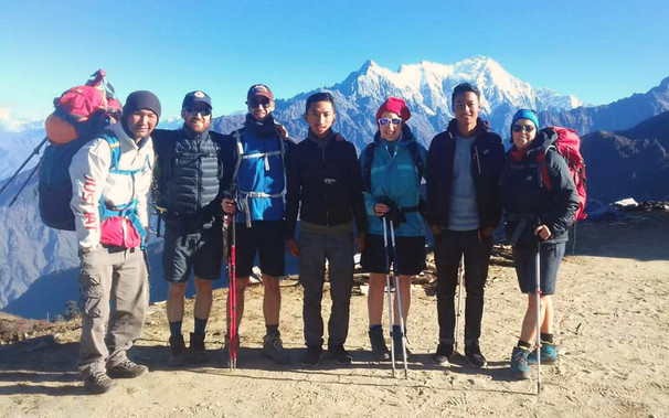 A small group on the lap of Langtang National Park, Nepal