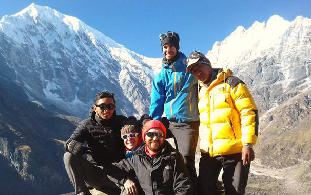 On the top of Tserko-Ri over the Kyanjin Gompa, Langtang Nepal