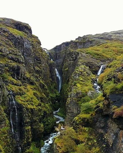 Glymur Waterfall in Iceland is the country's second-highest waterfall, cascading in a spectacular fashion amid the scenic beauty of Hvalfjörður fjord.