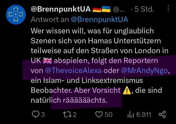 BrennpunktUA, ThevoiceAlexa, Alexandra Lavoie, Rebel News, Rebel Media, MrAndyNgo, Andy Ngo, Hamas, Antisemitismus, Rechtsextremismus, Rassismus