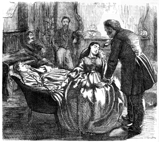 Illustration for "The Notting Hill Mystery" serialized in Once a Week magazine. Woodcut.
By George du Maurier