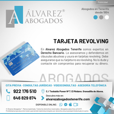 Reclamación Tarjeta Revolving Tenerife · Alvarez Abogados Tenerife