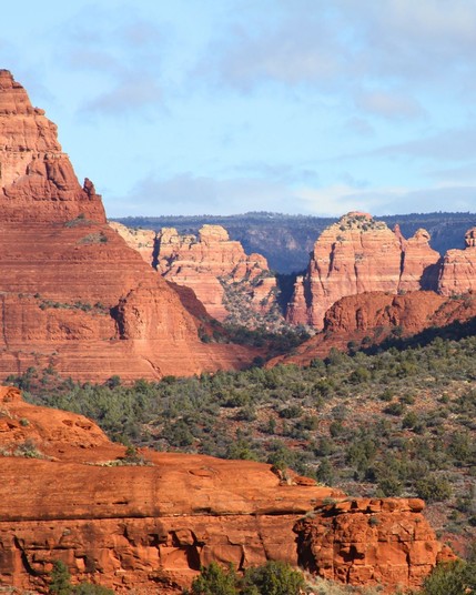 Sedona, Arizona is renowned for its striking red sandstone formations.