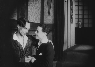 Anders als die Andern (Different From the Others), 1919; dir. Richard Oswald; Conrad Veidt (Paul Körner) & Fritz Schulz (Kurt Sivers)