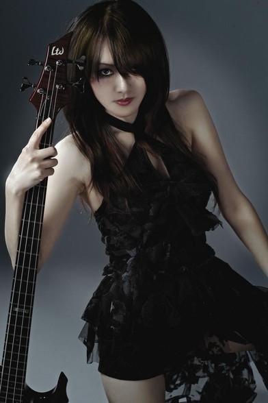 Doris Yeh, bassist of the Taiwanese black metal band Chthonic