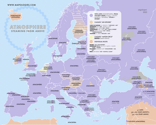 Etymology map of atmosphere